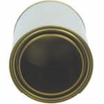 Lined empty paint tins
