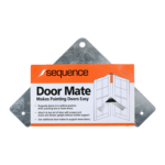 Sequence Door Mate door painting support bracket for holding doors upright during painting. Heavy-duty galvanised steel door stand for painters and decorators.