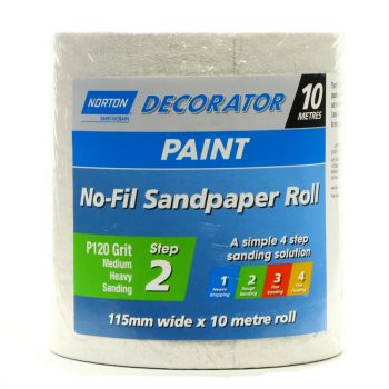 NORTON NO-FIL SANDPAPER ROLL 10M