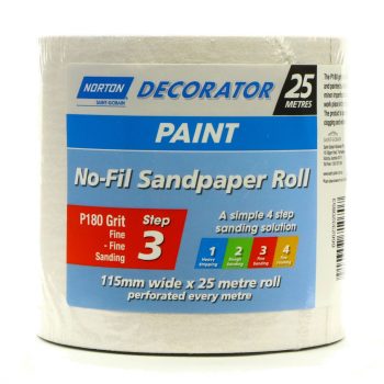 NORTON NO-FIL SANDPAPER ROLL 25M