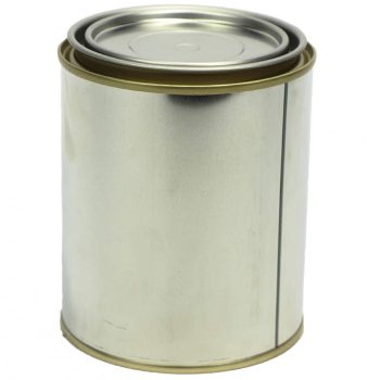 Lined empty paint tins